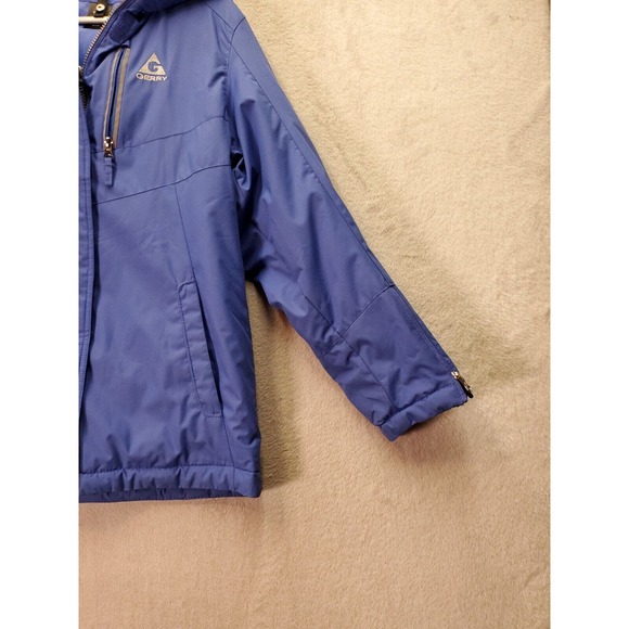 Gerry Winter Coat Girls Large Periwinkk Long Sleeve Pockets Hooded Full Zip Logo - Picture 5 of 13